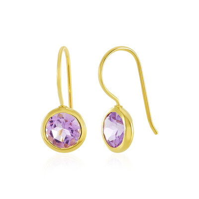 Rose de France Amethyst Silver Earrings