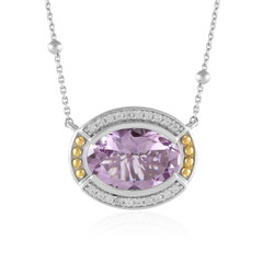 Rose de France Amethyst Silver Necklace (Dallas Prince Designs)