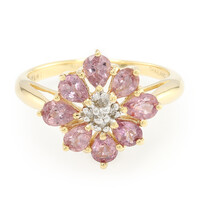 18K Unheated Padparadscha Sapphire Gold Ring (AMAYANI)