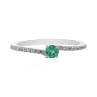 Colombian Emerald Silver Ring