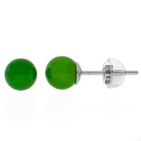 Nephrite Silver Earrings