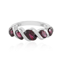 Raspberry Rhodolite Silver Ring