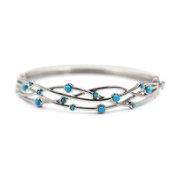 Sleeping Beauty Turquoise Silver Bangle (Faszination Türkis)