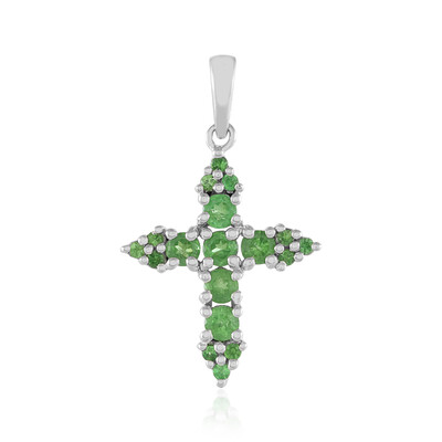 Tanzanian Tsavorite Silver Pendant