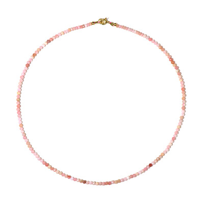 Pink Opal Silver Necklace