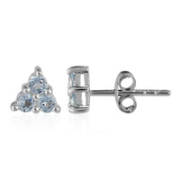 Sky Blue Topaz Silver Earrings