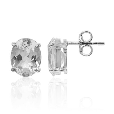 White Topaz Silver Earrings