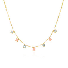 Pink Opal Silver Necklace