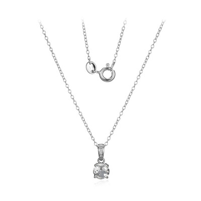 White Topaz Silver Necklace