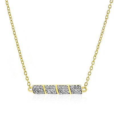 I4 (J) Diamond Silver Necklace