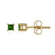 Russian Diopside Silver Earrings