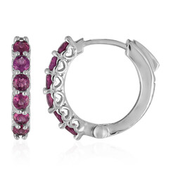 Rhodolite Silver Earrings