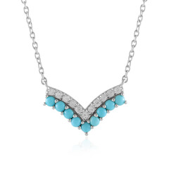 Sleeping Beauty Turquoise Silver Necklace