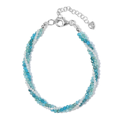 Blue Apatite Silver Bracelet