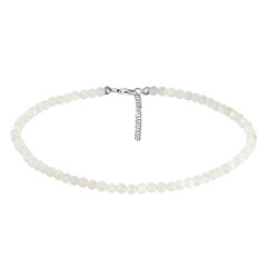 White Moonstone Silver Necklace