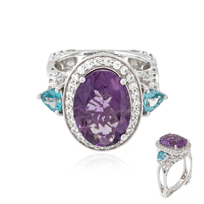 Zambian Amethyst Silver Ring (Dallas Prince Designs)