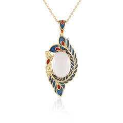 Rose Quartz Silver Necklace (Adela Silber)