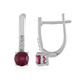 Madagascar Ruby Silver Earrings