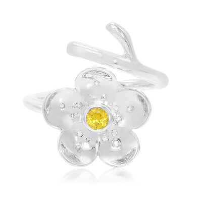 Mandarin Garnet Silver Ring