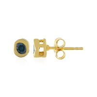 I4 Blue Diamond Silver Earrings