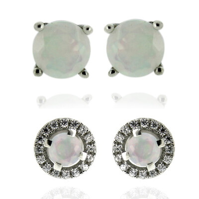 Welo Opal Silver Earrings