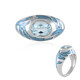 Sky Blue Topaz Silver Ring (Adela Silber)