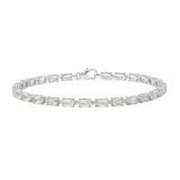 Green Amethyst Silver Bracelet