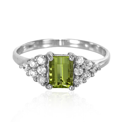 Cuprian Tourmaline Silver Ring