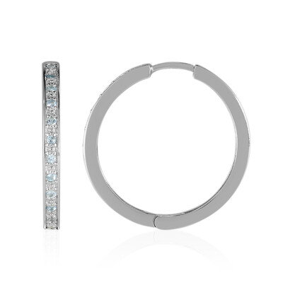 Swiss Blue Topaz Silver Earrings