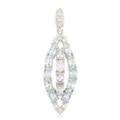 Cuprian Tourmaline Silver Pendant