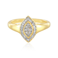 I2 (I) Diamond Silver Ring