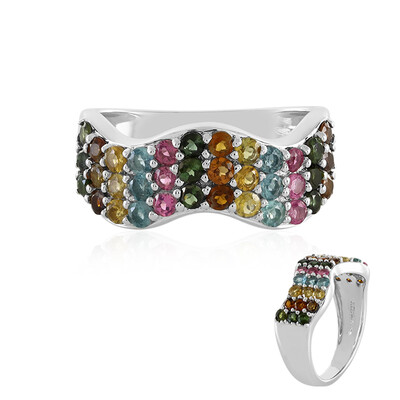 Yellow Tourmaline Silver Ring