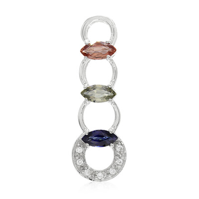 Padparadscha Sapphire Silver Pendant