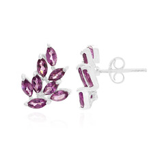 Rhodolite Silver Earrings