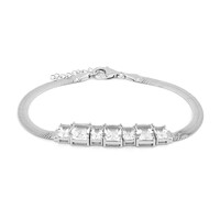 White Topaz Silver Bracelet