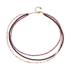 Nigerian Pink Tourmaline Silver Necklace