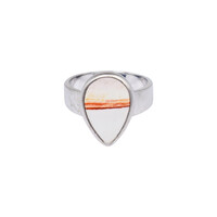 Sunset Jasper Silver Ring