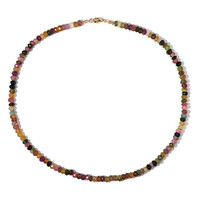 Fancy Tourmaline Silver Necklace