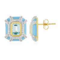 Sky Blue Topaz Silver Earrings
