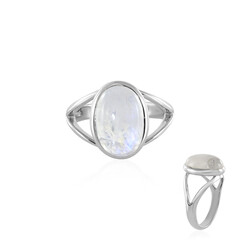 Rainbow Moonstone Silver Ring