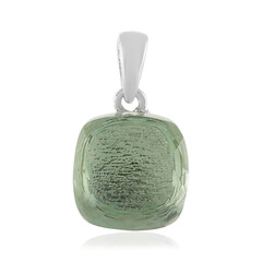 Green Amethyst Silver Pendant