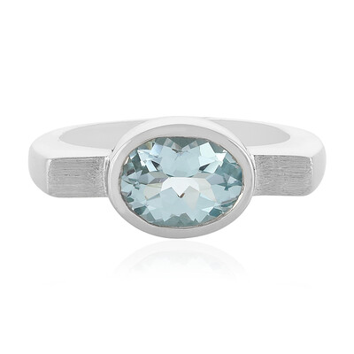 Sky Blue Topaz Silver Ring (MONOSONO COLLECTION)