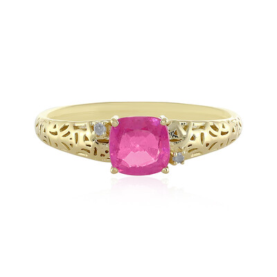 9K Madagascar Pink Sapphire Gold Ring (Ornaments by de Melo)