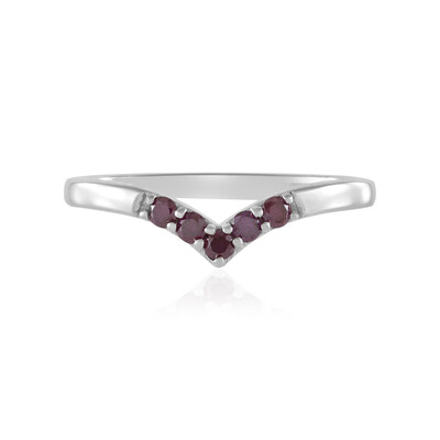 I2 Purple Diamond Silver Ring