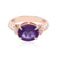 Siberian Amethyst Silver Ring (Adela Silber)