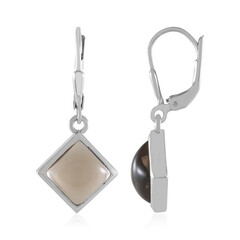 Smoky Quartz Silver Earrings