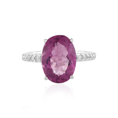 Pink Flouorite Silver Ring
