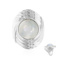 Rainbow Moonstone Silver Ring