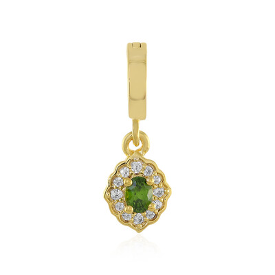 Ceylon Green Zircon Silver Pendant