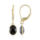 9K Black Spinel Gold Earrings